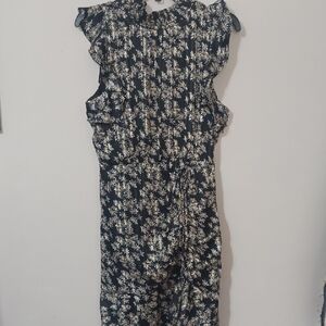 Sam Edelman Sleeveless Black Floral Midi Dress. New With Tags. Size 8